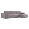 ECKSOFA Rechts Samt Stoff Violett - Lila/Flieder, Kunststoff/Textil (314/167cm) - Makamii