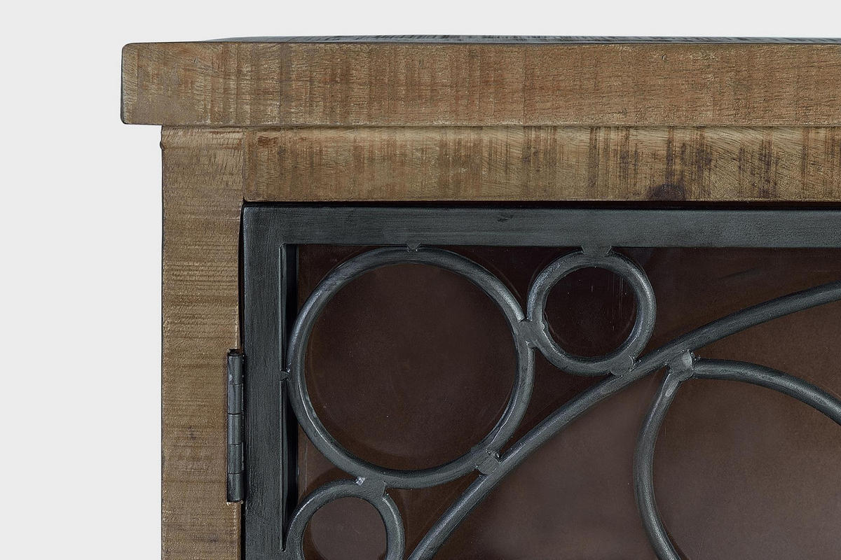 SIDEBOARD aus Mangoholz und schwarzen Metallelementen - Braun, Holz (40/95/190cm) - Giner y Colomer