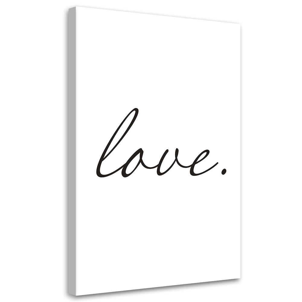 WANDBILD inschrift liebe - Schwarz, Textil (40/60cm) - Feeby