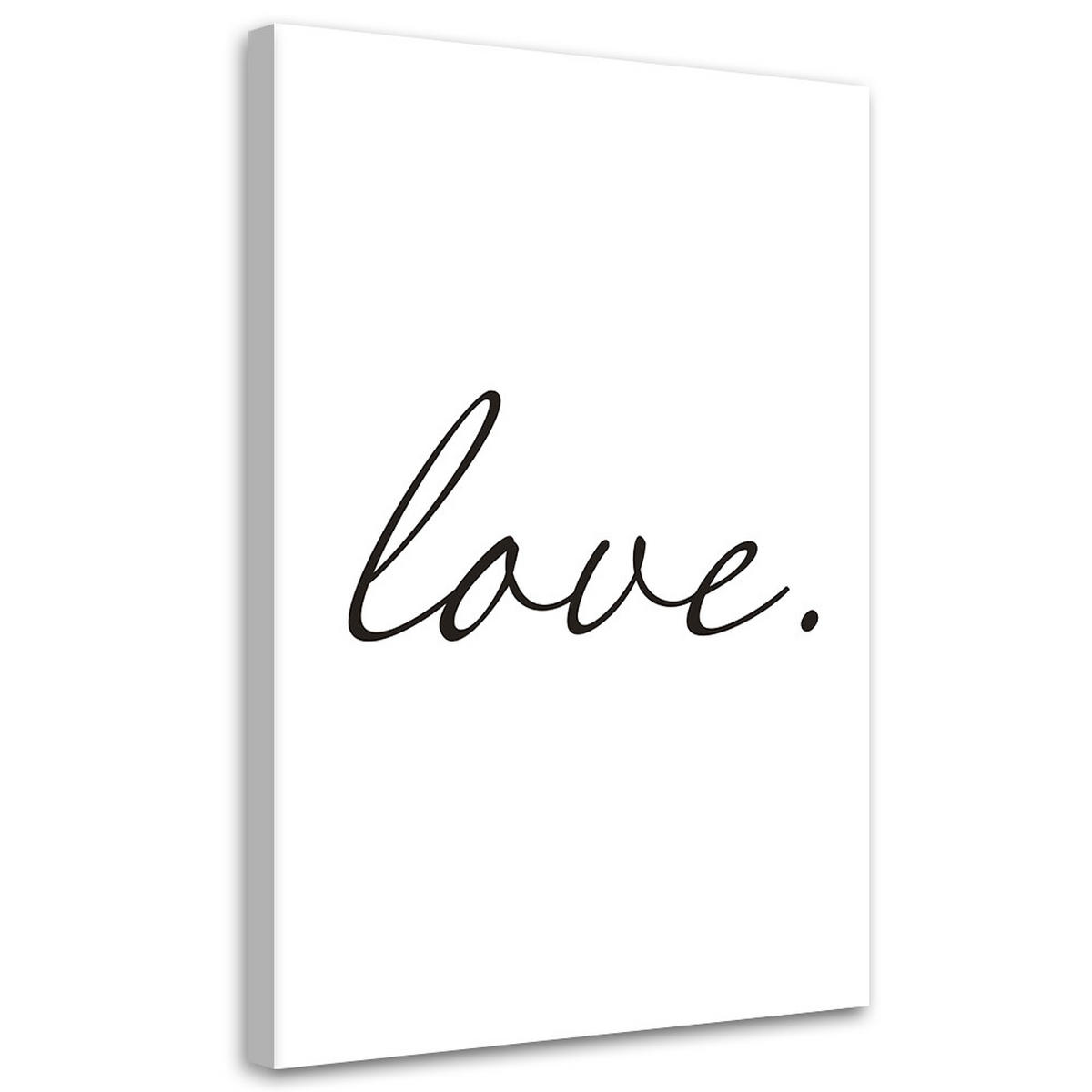 WANDBILD inschrift liebe - Schwarz, Textil (40/60cm) - Feeby