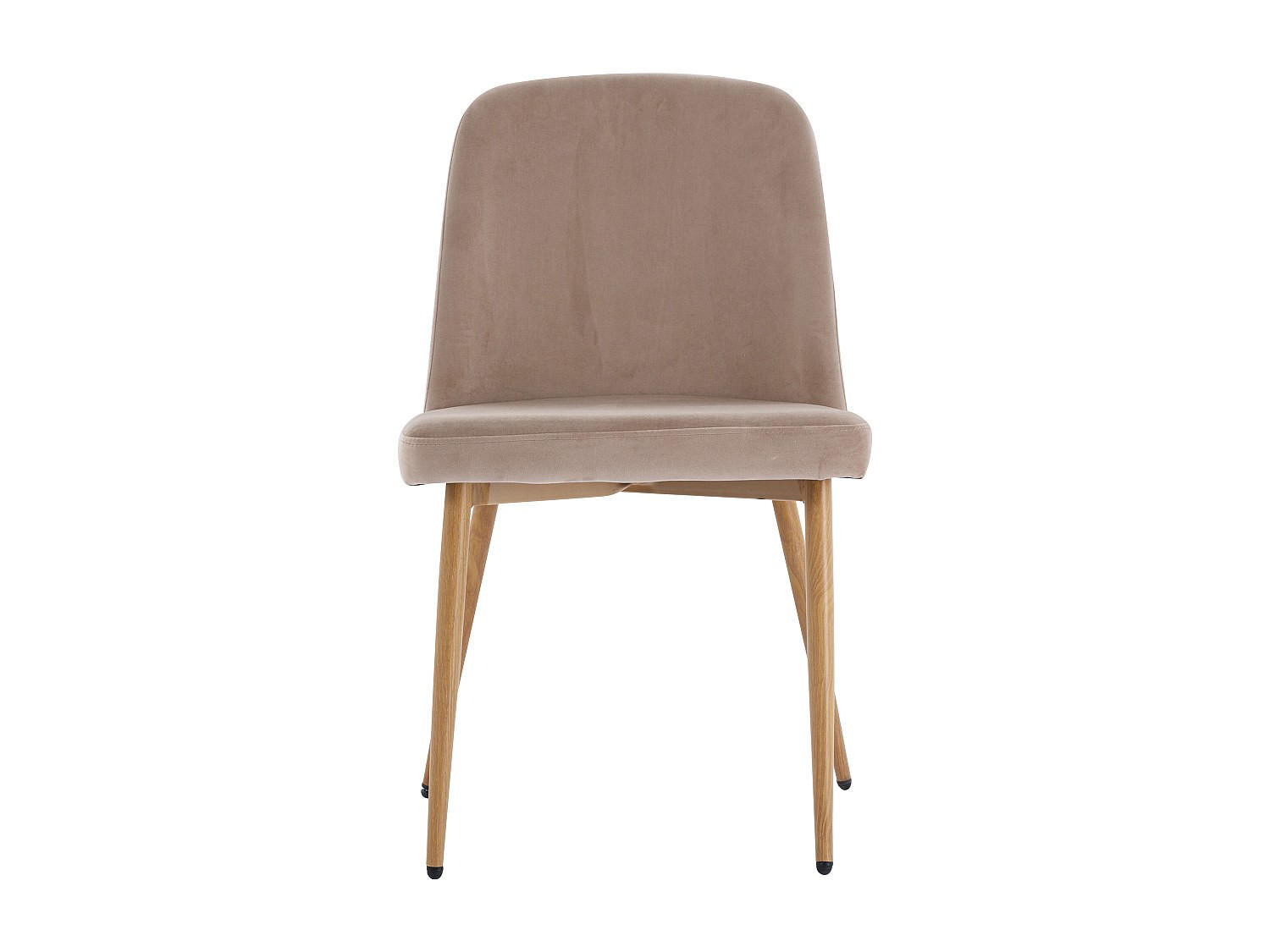 STUHL - 47.5 cm x 56 cm - Samt, Stoff - Beige - MINAGRI - Beige, Textil (47.5/84/56cm) - Vente-Unique