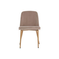 STUHL - 47.5 cm x 56 cm - Samt, Stoff - Beige - MINAGRI - Beige, Textil (47.5/84/56cm) - Vente-Unique