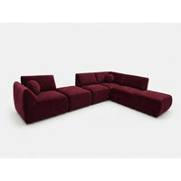 ECKSOFA Cordoba Modulares Rechts Bordeaux - Bordeaux, Textil (352/244cm) - KS Home Concept