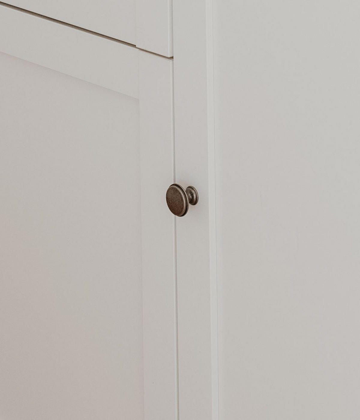 TV-LOWBOARD weiß, Eiche Artisan 160 cm Landhaus, TV-Unterteil mit 2 Schubkästen - Silberfarben/Weiß, Holzwerkstoff/Kunststoff (160/45/40cm) - Furn.Design