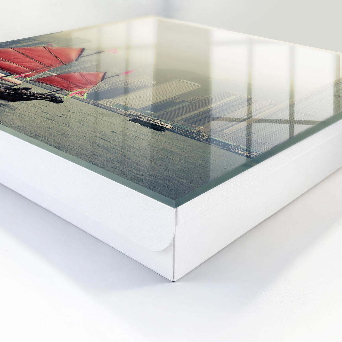 SCHLÜSSELBOX Weiß 30x30 cm – Türöffnung nach rechts - Nostalgie der Stadt - Grau, Metall (30/30/5cm) - TULUP