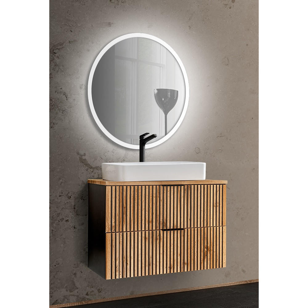 BADMÖBEL-SET 2-TLG. Xanten-56 - Braun, Holzwerkstoff (81/200/47cm) - Lomado