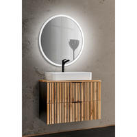 BADMÖBEL-SET 2-TLG. Xanten-56 - Braun, Holzwerkstoff (81/200/47cm) - Lomado