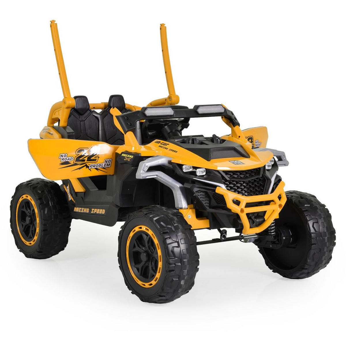 KINDERELEKTROAUTO SUV Arizona orange EVA-Reifen Fernbedienung Lichter Musik - Orange, Kunststoff (115/72/62cm) - Moni