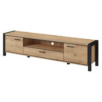 LOWBOARD ATTIVO 210x41x50 cm mit 1 Schubladen und 2 Türen Eichefarben - Eichefarben, Holzwerkstoff (210/50/41cm) - MASSENO