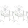 GARTENSTÜHLE Puncho - 2er Set antik weiß - Weiß, Metall (62/94/53cm) - TPFGarden