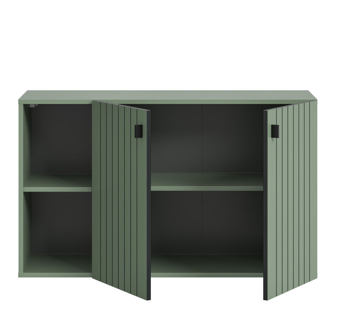 SCHUHSCHRANK Luv (B/H/T: ca. 106/63/37 cm) in Smoke Green/Smoke Green - Dunkelgrün, Holzwerkstoff (106/63/37cm)