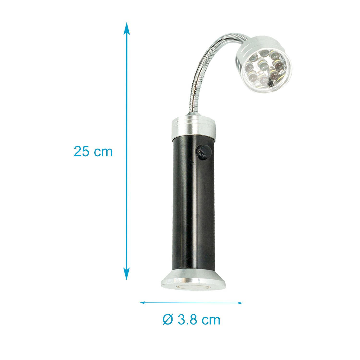 GRILLLEUCHTE Magnetisch LED Aufbewahrungsbox (2.tlg-Set) - Silberfarben, Metall (3.8/3.8/25cm)