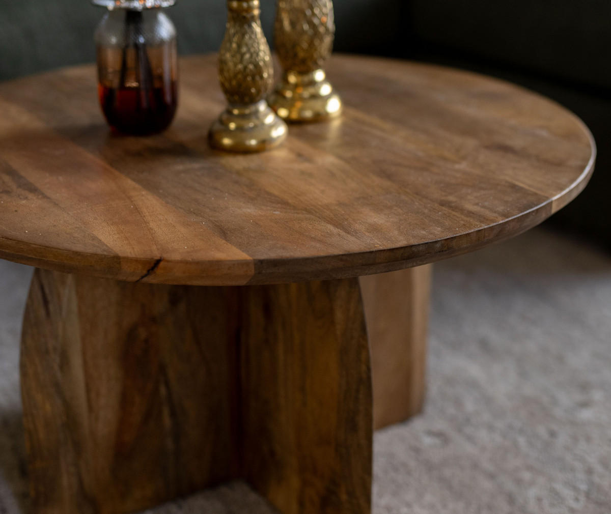 COUCHTISCH Pure Perception Mangoholz 70 cm / 70 cm Natur - Naturfarben, Holz (70/70/40cm)