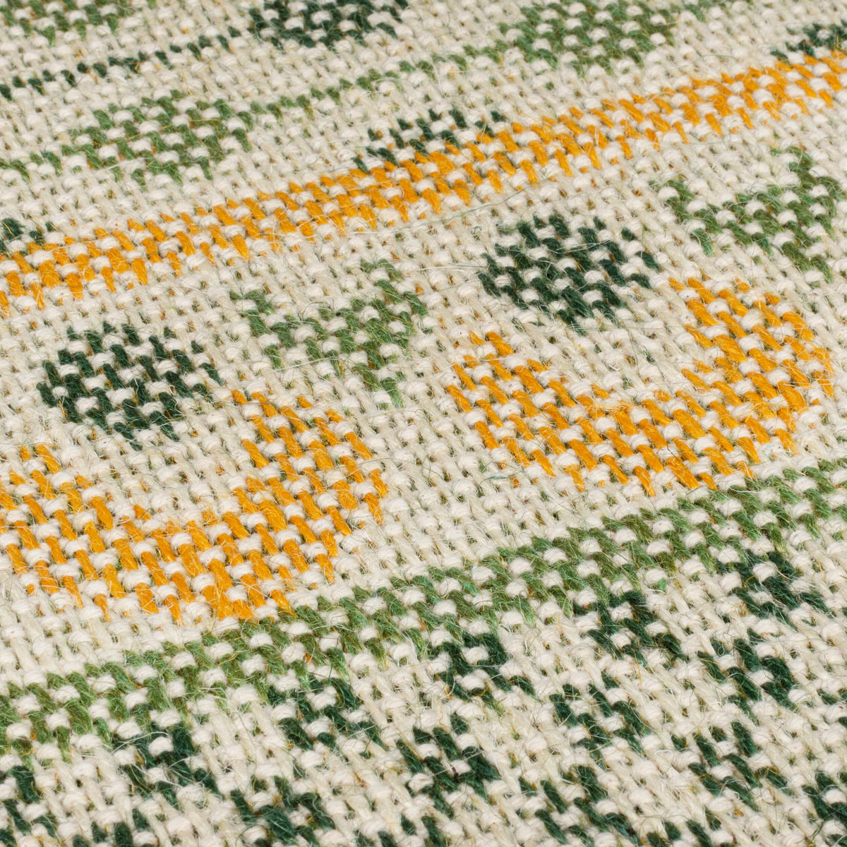 JUTETEPPICH CAM, im Boho-Stil, Grün-Gelb, 120 x 170 cm - Grün, Textil (120/170cm) - KADIMA DESIGN