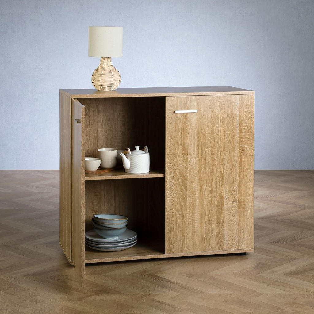 Thumbnail - CARO-Möbel Kommode, Sonoma Eiche, Holzwerkstoff, Mode, 91x82x40 cm, Wohnzimmer, Kommoden & Sideboards, Kommoden