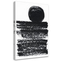 LEINWANDBILD Moderne Abstraktion 80x120cm - Schwarz, Textil (80/120cm) - Feeby