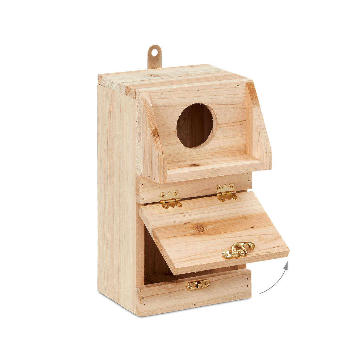 NISTKASTEN - Hellbraun, Holz/Metall (14/24.5/14cm) - Relaxdays