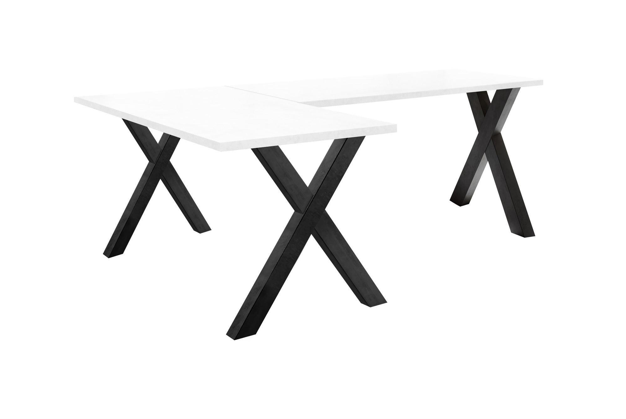 ECKSCHREIBTISCH Ede 6 230 x 160 x 75 Computertisch Graphit/Weiß Matt Lack - Weiß, Holz (230/160/75cm) - 58aufmkessel