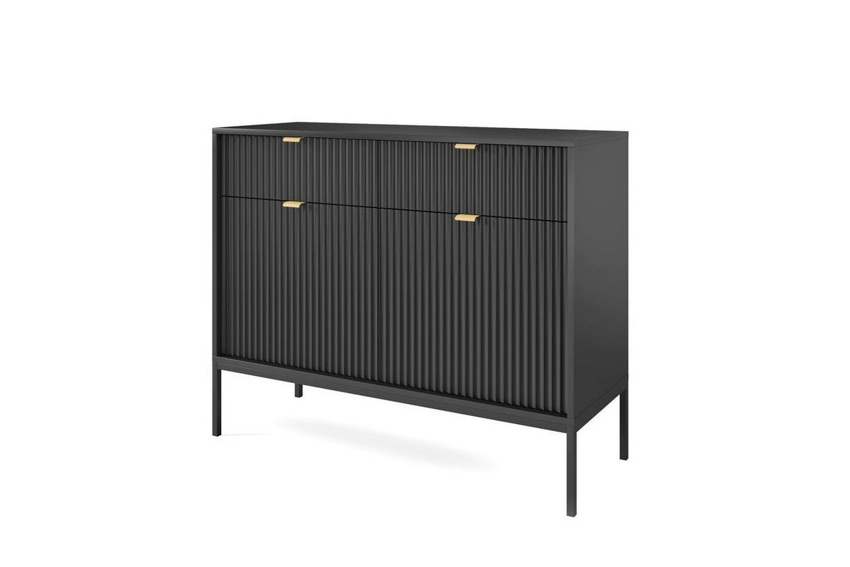 KOMMODE – KSZ104 – 104 cm – NOVA – Schwarz - Schwarz, Holzwerkstoff (104/83/39cm) - hi-markt