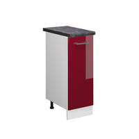 APOTHEKERSCHRANK R-Line Bordeaux Hochglanz 30 cm, AP Anthrazit - Bordeaux/Weiß, Holzwerkstoff (30/81.6/60cm) - Vicco