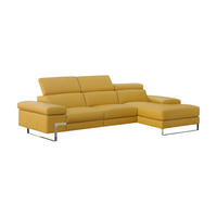 ECKSOFA Lete Echtleder Senfgelb - Gelb, Leder/Metall (160/232cm)