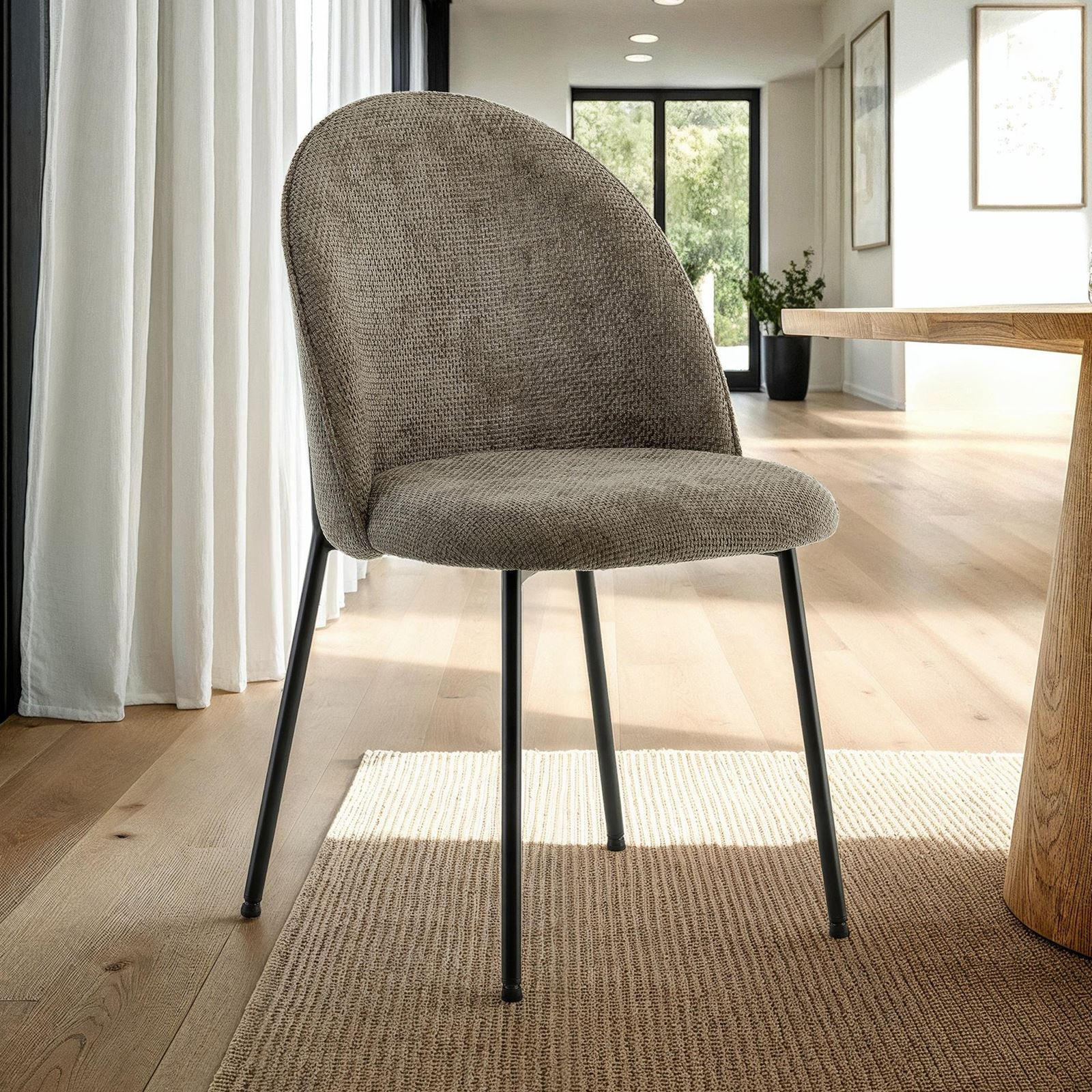 ESSZIMMERSTÜHLE CASSIE 2ER-SET - Grau, Textil (48/83/53cm) - IDIMEX