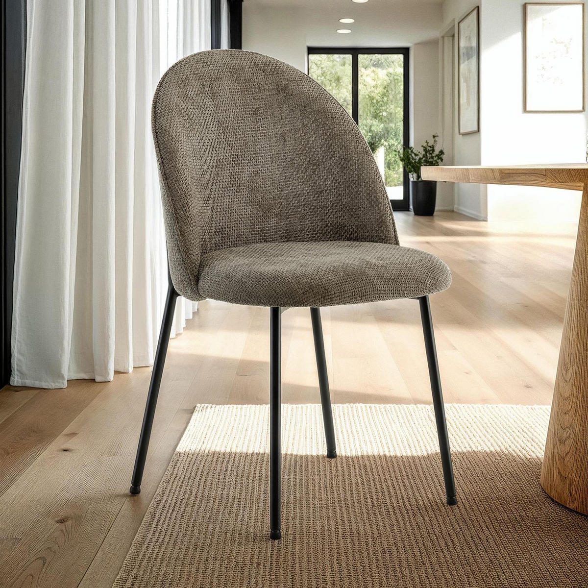 ESSZIMMERSTÜHLE CASSIE 2er-Set grau - Grau, Textil (48/83/53cm) - IDIMEX