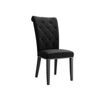 POLSTERSTUHL Christina, Holzfarbe: Schwarz - Schwarz, Holz/Textil (47/103/68cm) - MIRJAN24