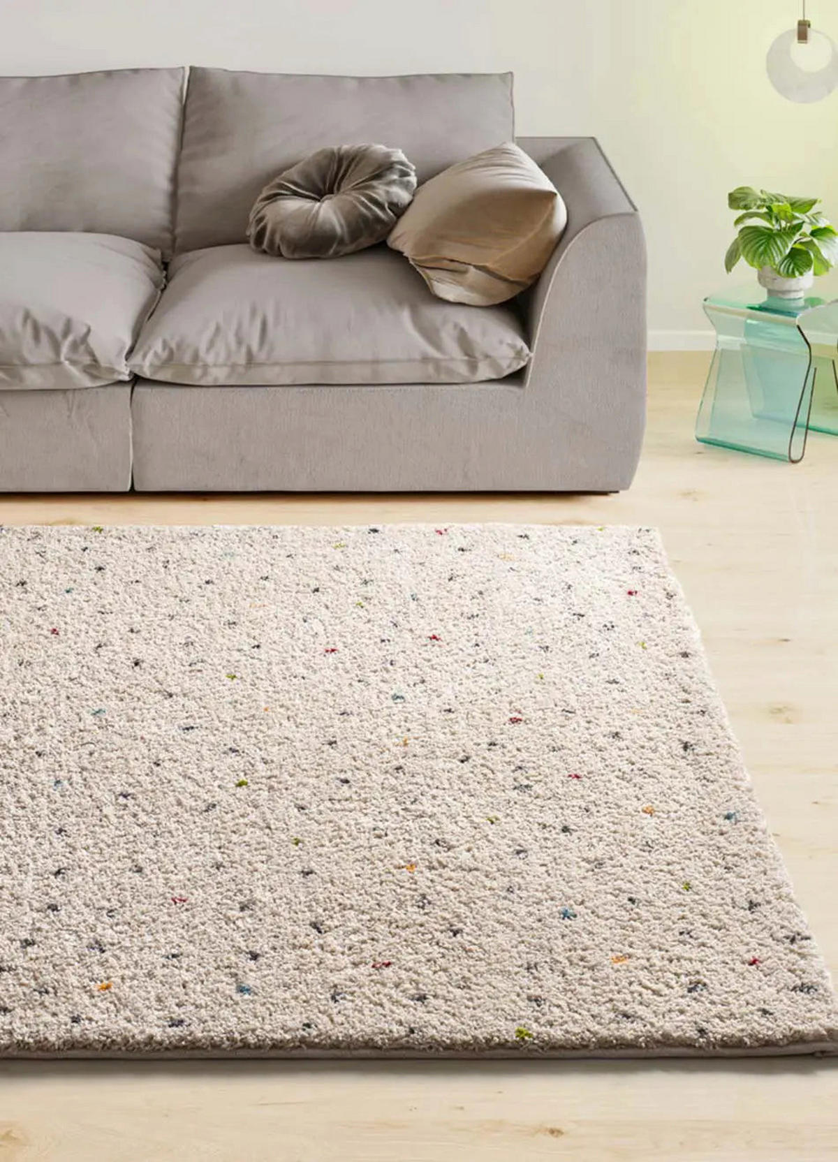 HOCHFLORTEPPICH Creme / Mehrfarbig Lush 160/230 cm - Multicolor/Creme, Naturmaterialien/Textil (160/230cm) - Atticgo