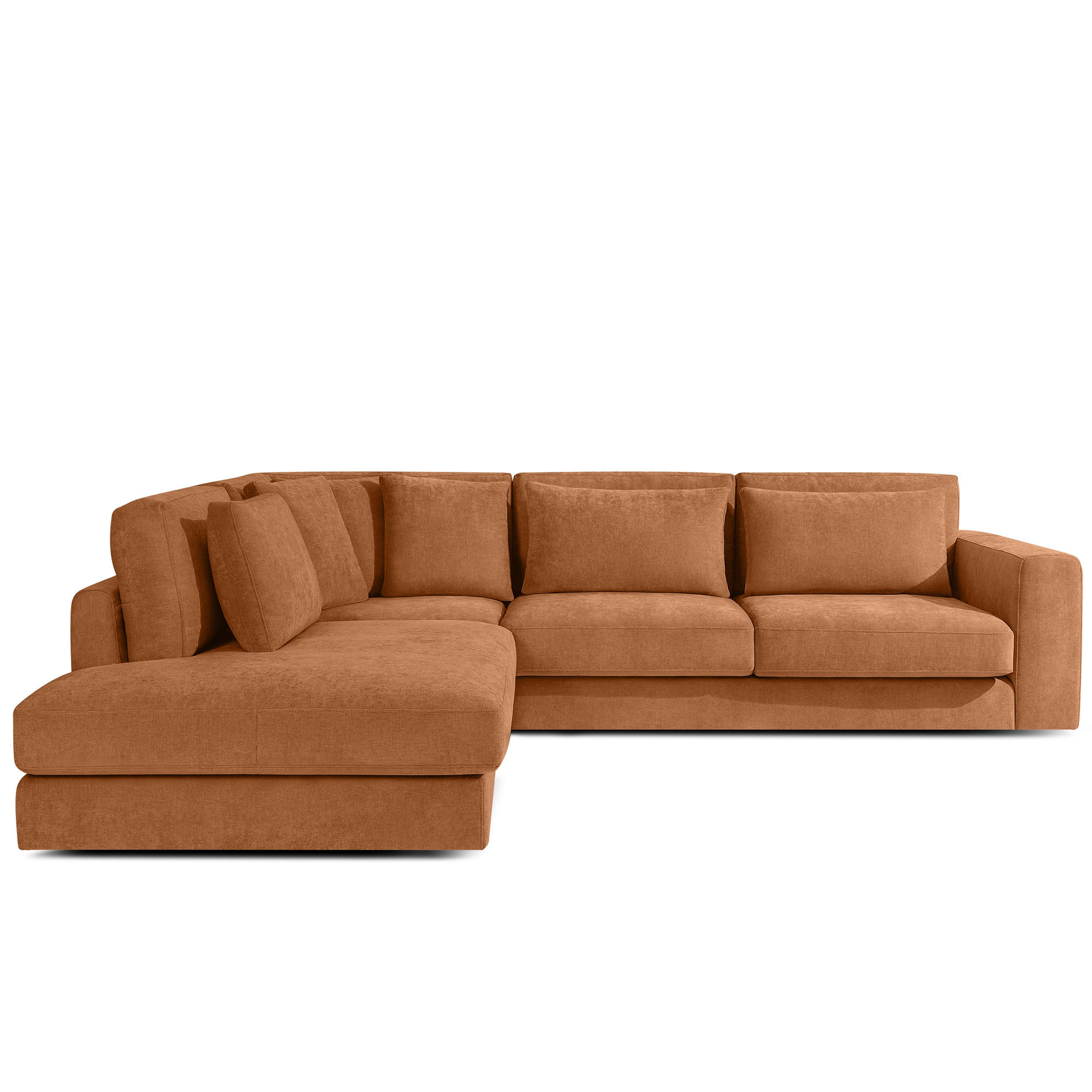 ECKSOFA links VERUS - Rot, Holz/Holzwerkstoff (297/248cm) - KONSIMO®