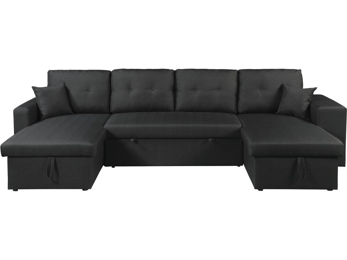 ECKSOFA axel Schwarz - Schwarz, Textil (146/298cm) - Habitat Garten