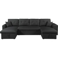 ECKSOFA axel Schwarz - Schwarz, Textil (146/298cm) - Habitat Garten