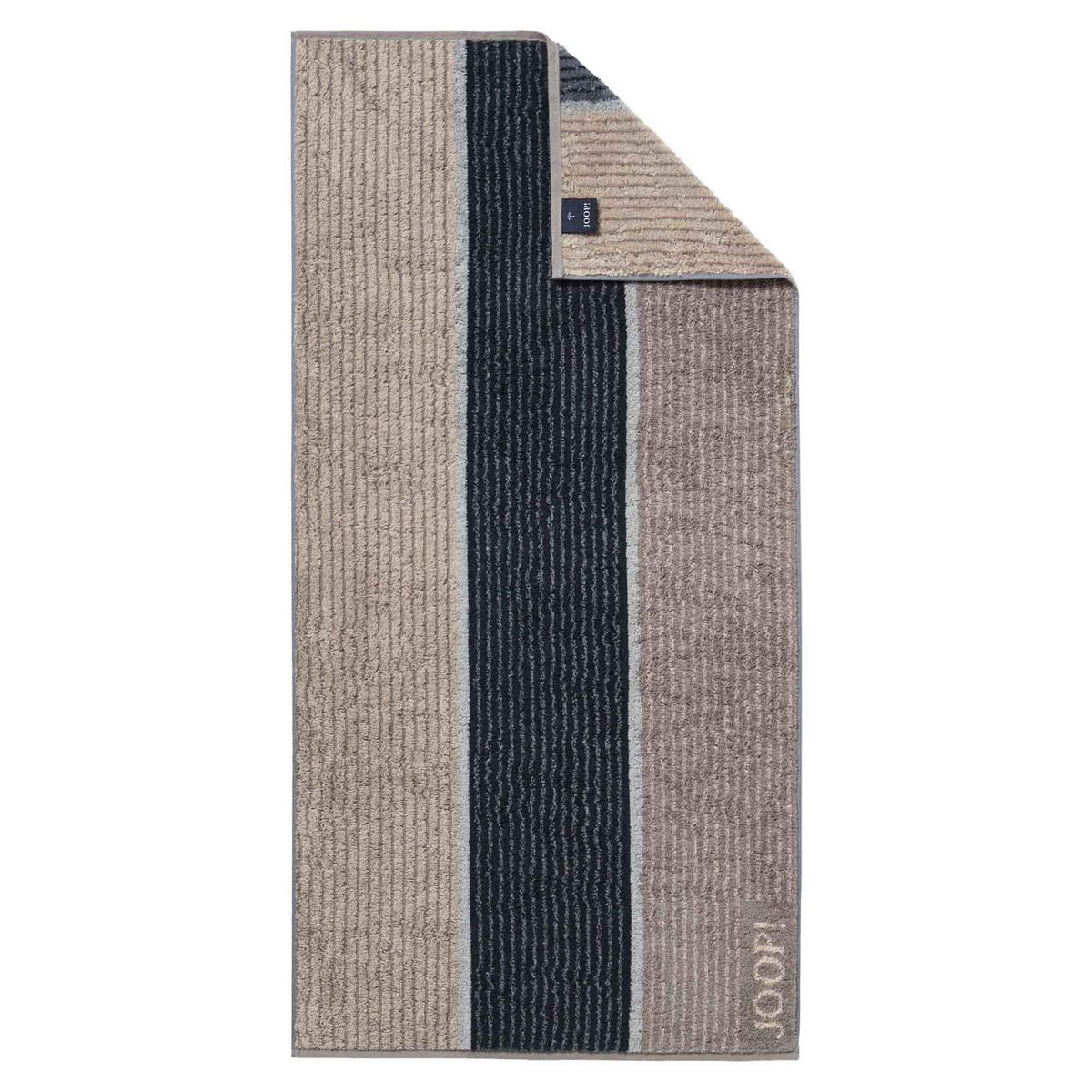 HANDTUCH Unisex Signature Lines Braun Baumwolle 10er Pack - Grau, Textil (60/120cm) - Joop!