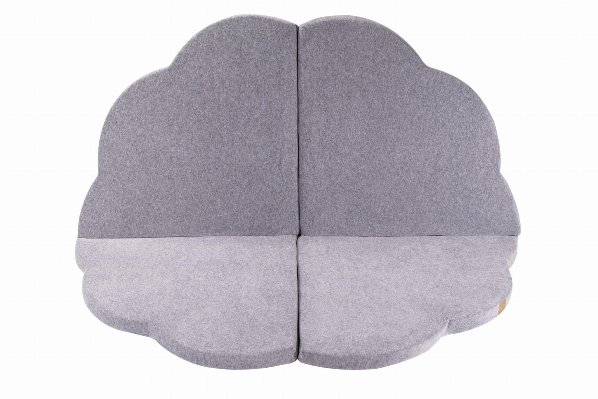 SPIELMATTE für Kinder, Wolke, Samt, Hellgrau - Grau, Textil (160/160cm) - MeowBaby