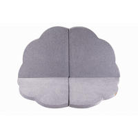 SPIELMATTE für Kinder, Wolke, Samt, Hellgrau - Grau, Textil (160/160cm) - MeowBaby