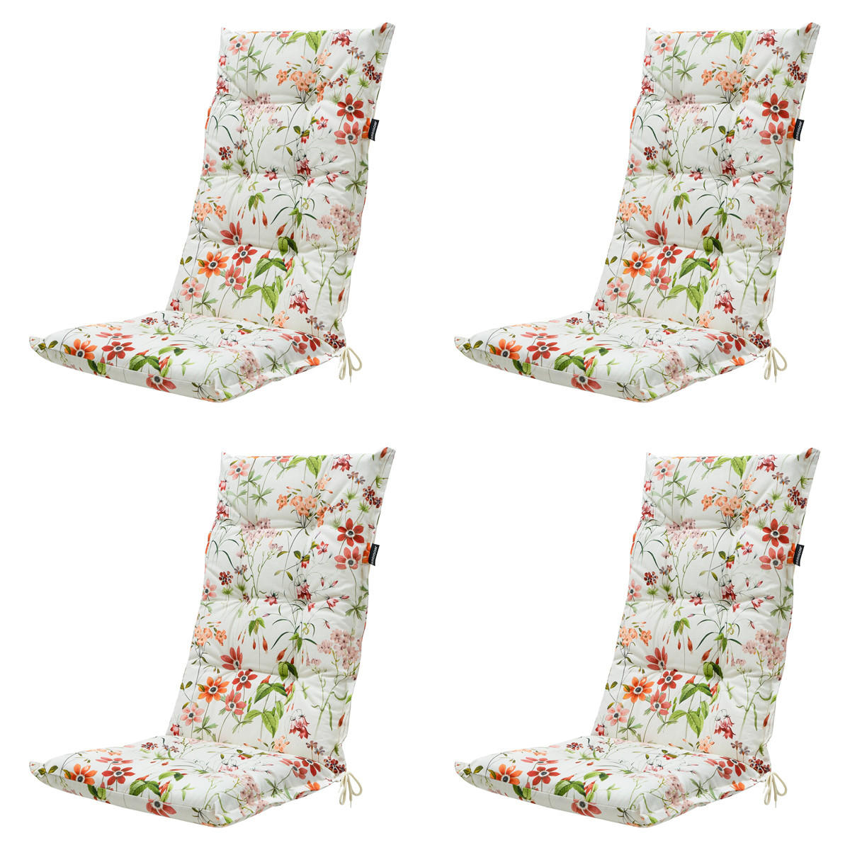 GARTENSTUHLKISSEN Milly 123/50 cm 4er-Set - Multicolor/Orange, Textil (50/7/123cm) - Madison