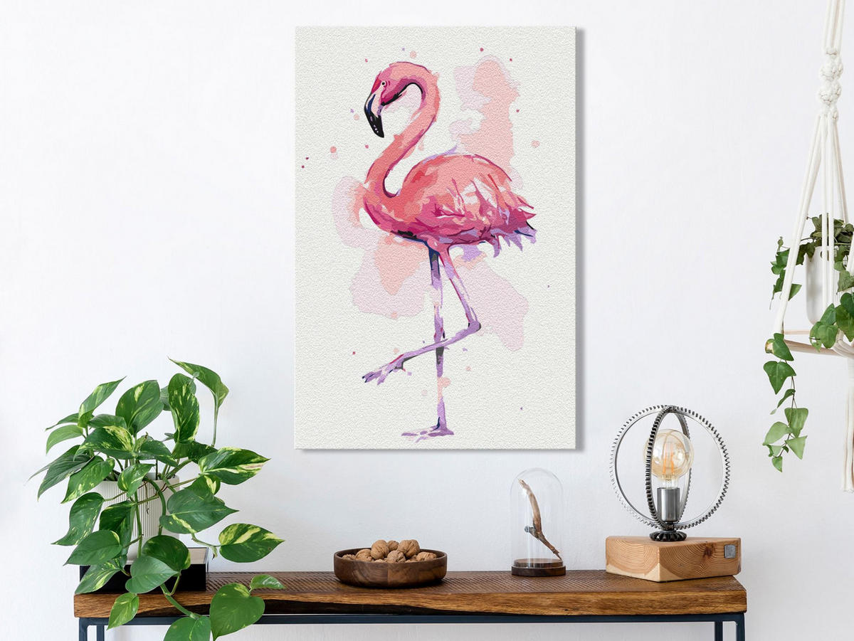 MALEN NACH ZAHLEN 40/50 cm - Pink/Weiß, Textil (1.4/50cm) - KUNSTLOFT