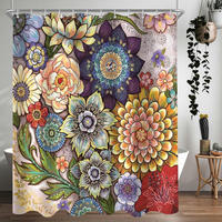 DUSCHVORHANG Böhmische Blume 240 x 200 cm - Multicolor, Textil (240/200cm)