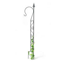 RANKHILFE mit 1 Halter Garten Metall Schwarz 145 cm - Schwarz, Metall (28/145/2.5cm) - DanDiBo