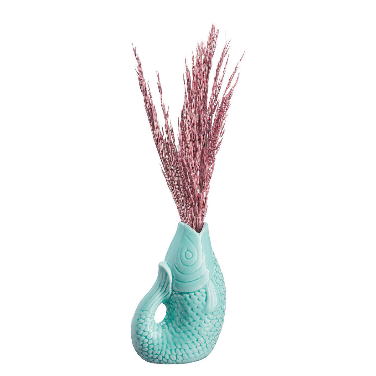 MINI-VASE (4er Set) Koi - Türkis, Keramik (12cm) - Butlers