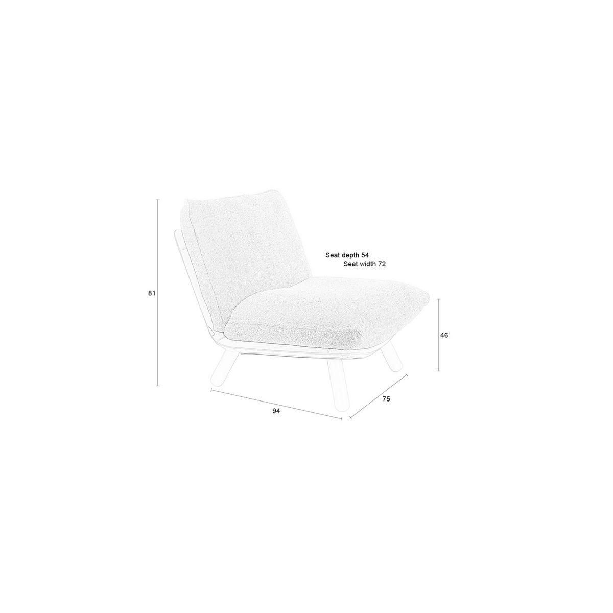 SESSEL Lazy Sack Beige - Beige/Grau, Holz (75/81/94cm) - Zuiver