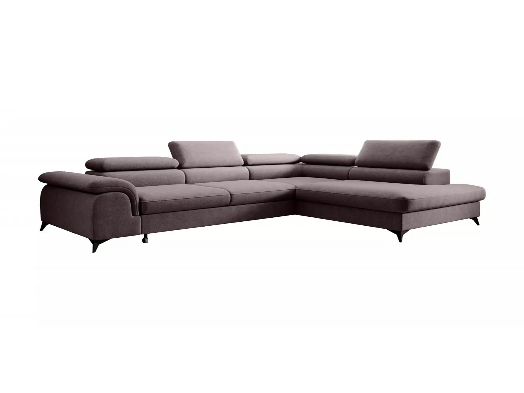 ECKSOFA PLAZA L Rechts mit Schlaffunktion 125x195 Velours Dunkelgrau - Dunkelgrau/Schwarz, Holz/Textil (275/205cm) - Muffo