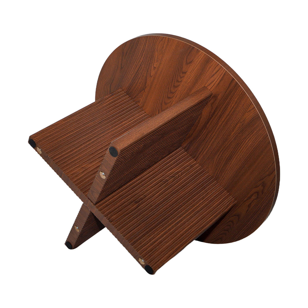 COUCHTISCH, dunkles Holzeffekt - Braun, Holz (80/80/45cm) - Oviala