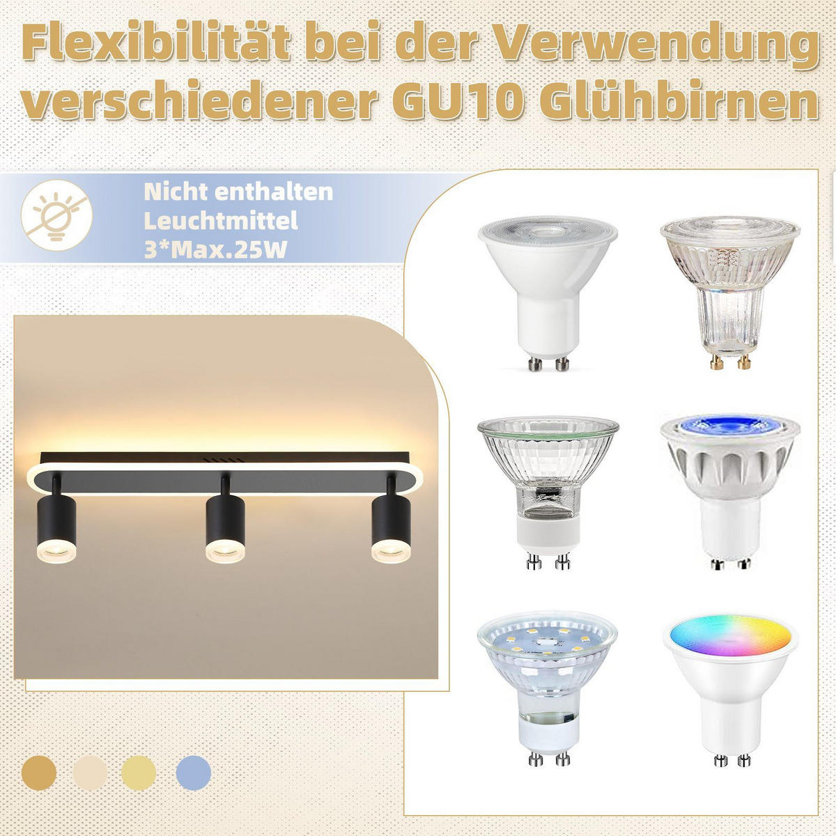 LED-DECKENLEUCHTE Lichtelf 3-flammig 48/6/9 cm - Schwarz, Kunststoff (48/6/9cm) - Nettlife