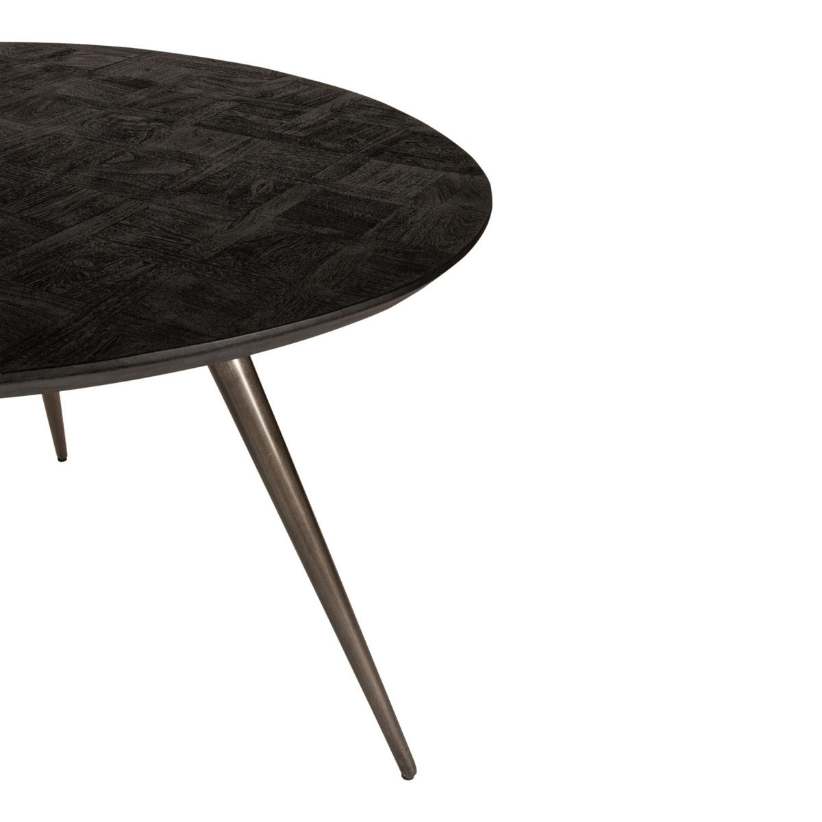 ESSTISCH Fieron Schwarz 111/108/77cm - Schwarz, Holz (111/108/77cm) - PTMD Collection