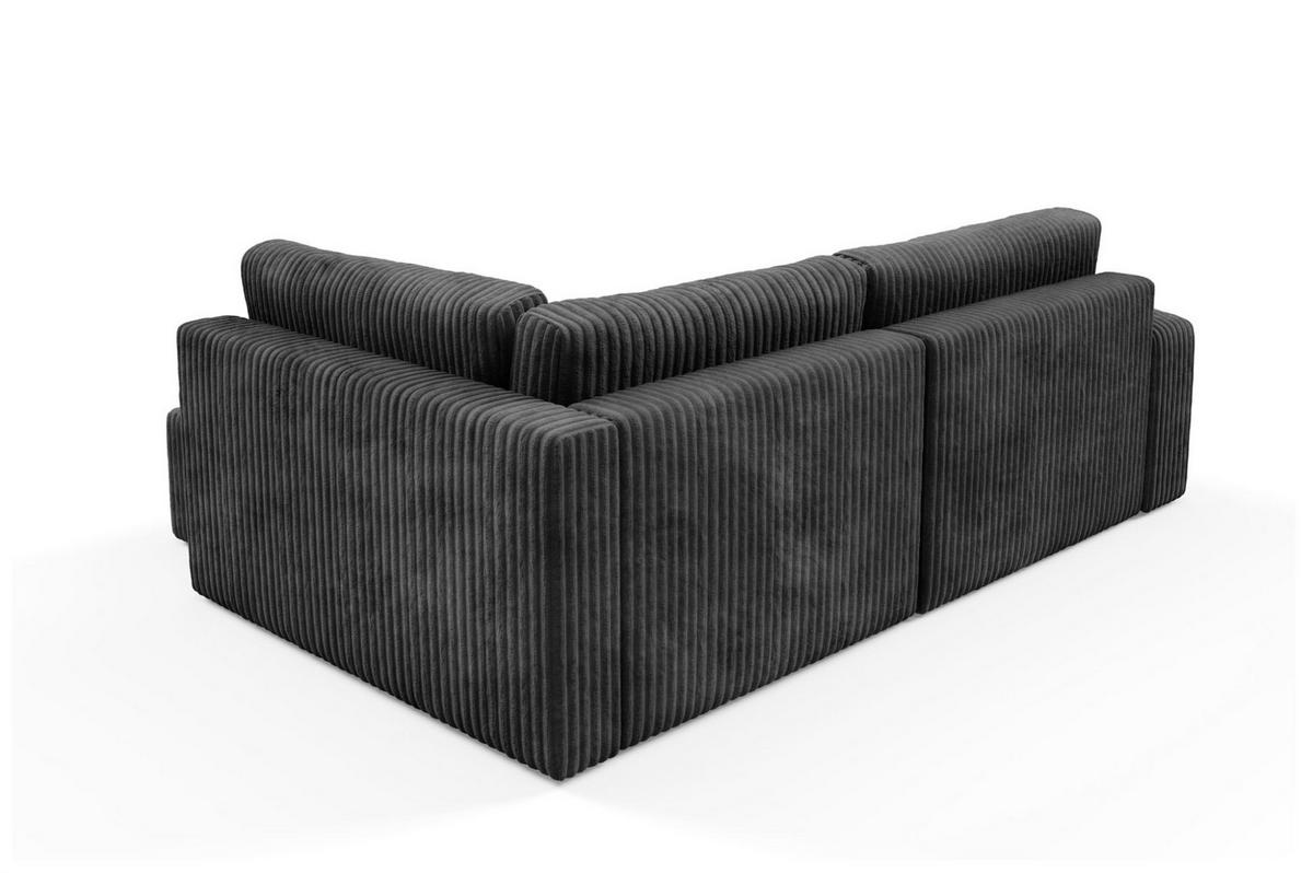 ECKSOFA Natalia Xl - Schwarz, Holzwerkstoff/Textil (245/182cm) - Fun Möbel