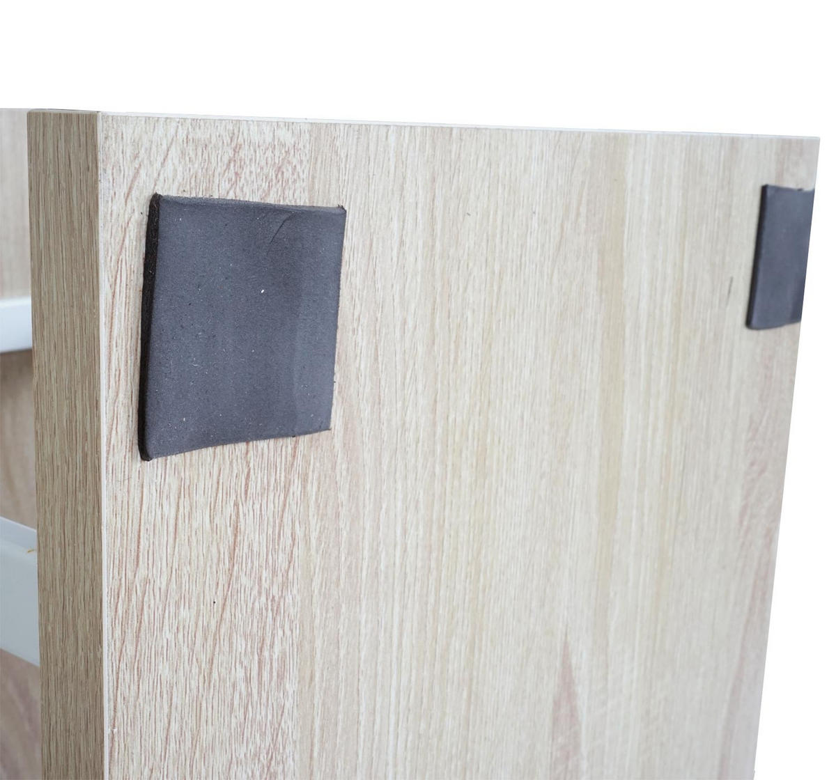 BÜCHERREGAL 183x80x30cm 3D-Struktur 5 Ebenen Eiche-Optik Metall Weiß - Hellbraun, Holzwerkstoff (80/183/30cm) - BERLINLODGE