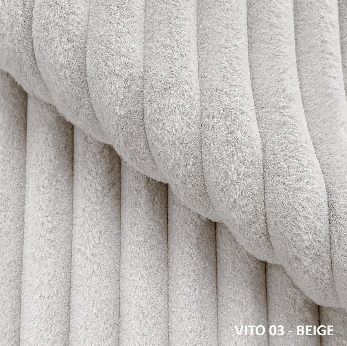 BOXBETT Labett CLEO 160/220 Beige Velvet-Cord – H3 - Beige, Holz (160/220cm) - Labett