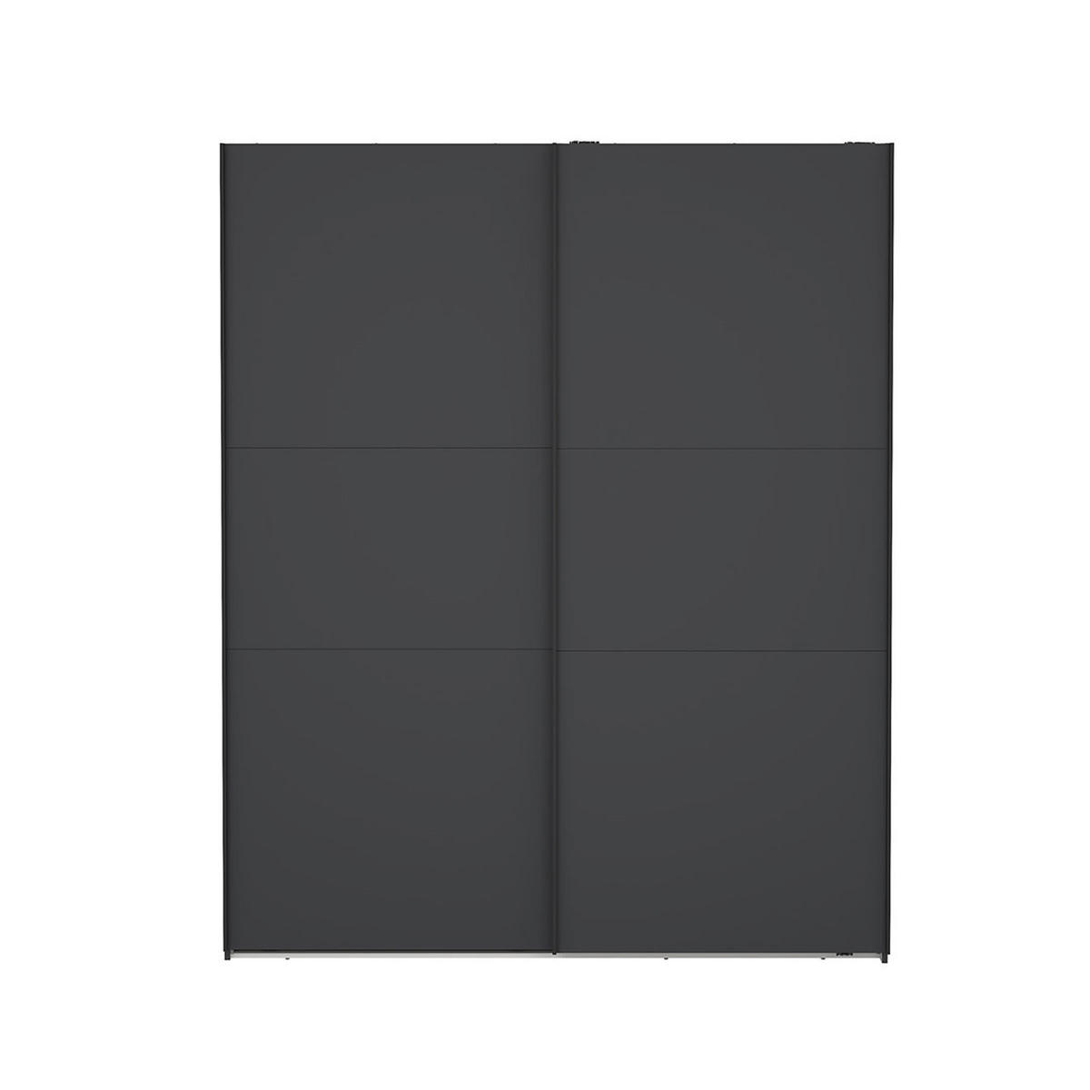 SCHIEBETÜRENSCHRANK, Como, Grau, Holzwerkstoff, 179 x 67 x 221 cm - Grau, Holzwerkstoff (179/221/67cm) - ebuy24