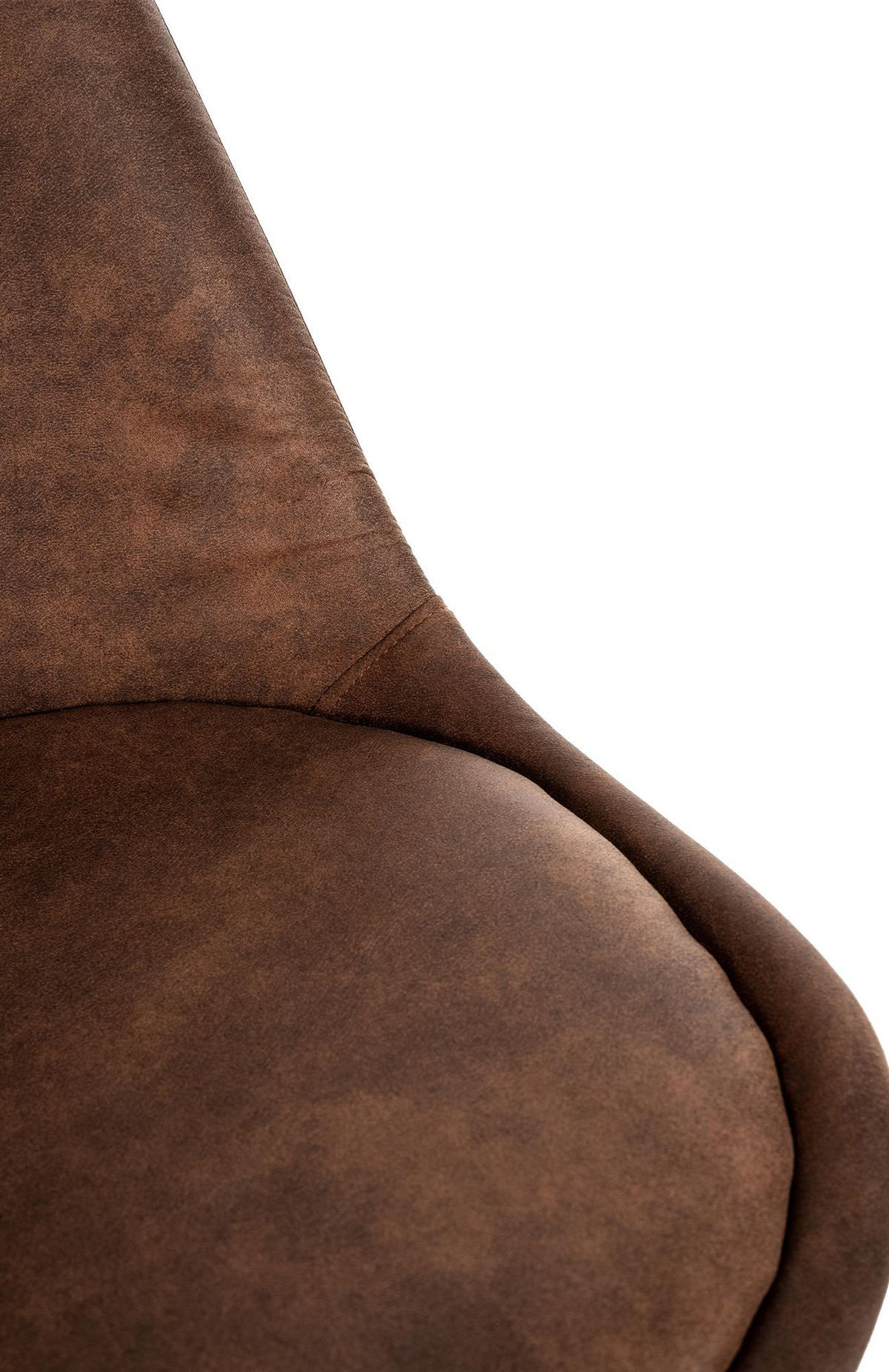 STUHL Lederlook braun - Eukalyptusholzfarben/Braun, Holz/Textil (49/83/50cm) - CLP